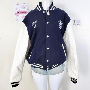Y2K Varsity Jacket Navy & White (M/L)